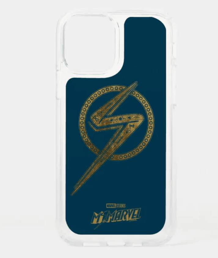 Ms. Marvel phone case / shop it <a href=https://www.zazzle.com/ms_marvel_ornate_pattern_logo_speck_iphone_case-256608578237459102>here</a>