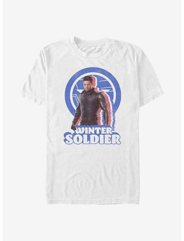 <a href=https://www.hottopic.com/product/marvel-the-falcon-and-the-winter-soldier-shadow-outline-bucky-t-shirt/15222461.html>Winter Soldier Retro Outline T-Shirt </a> / Hot Topic