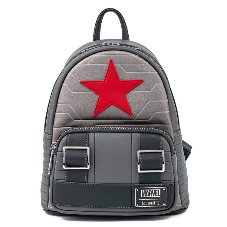 <a href=https://www.boxlunch.com/product/loungefly-marvel-winter-soldier-mini-backpack/14398064.html>Loungefly Winter Soldier Mini-Backpack</a> / Box Lunch
