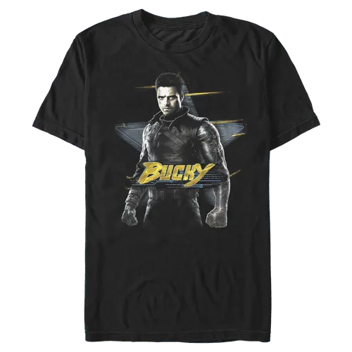 <a href=https://www.hottopic.com/product/marvel-the-falcon-and-the-winter-soldier-bucky-t-shirt/15557118.html>Bucky T-Shirt</a> / Hot Topic