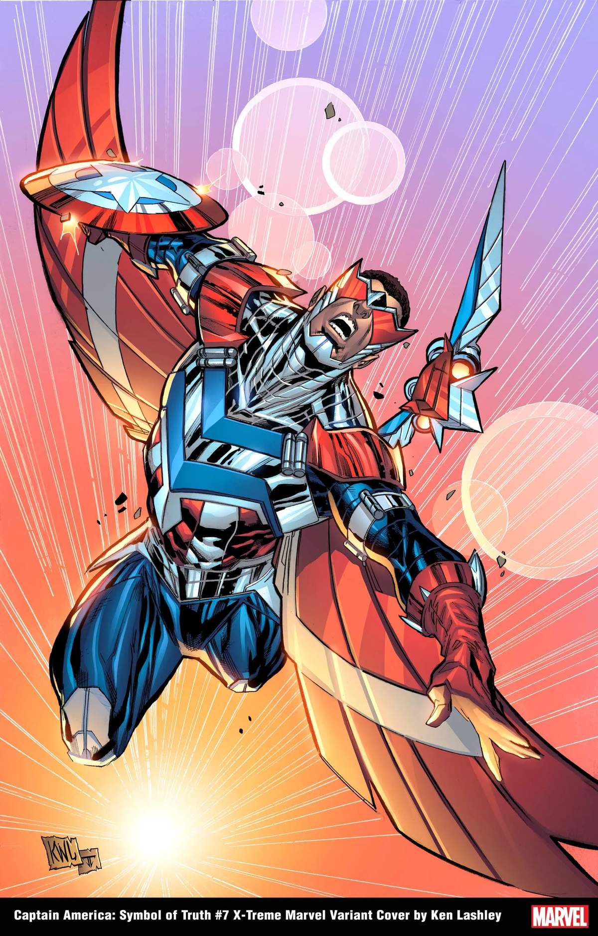 CAPTAIN AMERICA: SYMBOL OF TRUTH #7 X-TREME MARVEL VARIANT COVER by KEN LASHLEY