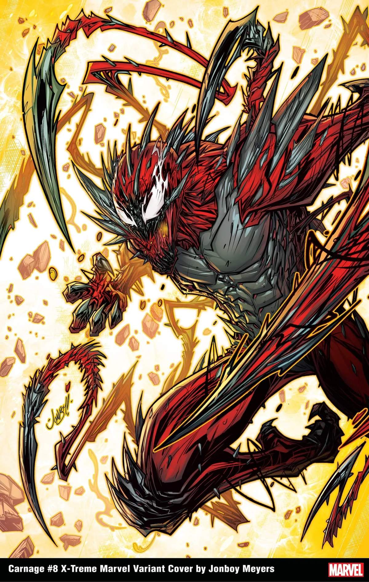 CARNAGE #8 X-TREME MARVEL VARIANT COVER by JONBOY MEYERS