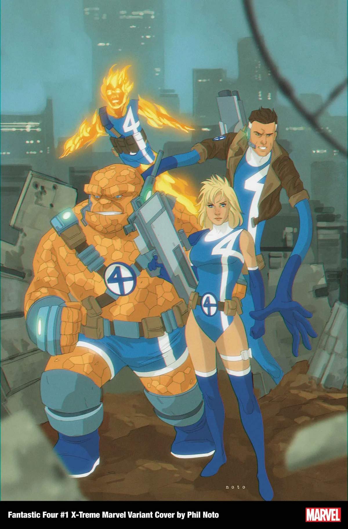FANTASTIC FOUR #1 X-TREME MARVEL VARIANT COVER by PHIL NOTO