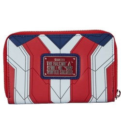 Falcon Captain America Cosplay Zip Around Wallet / shop it <a href=https://www.loungefly.com/products/falcon-captain-america-cosplay-zip-around-wallet>here</a>