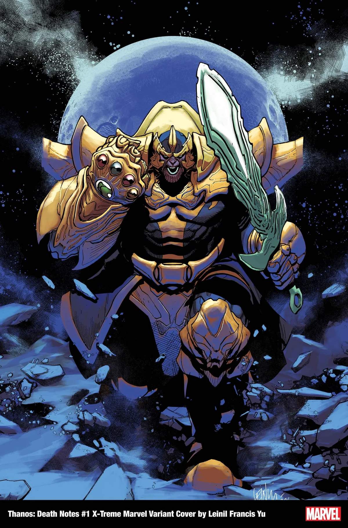 THANOS: DEATH NOTES #1 X-TREME MARVEL VARIANT COVER by LEINIL FRANCIS YU