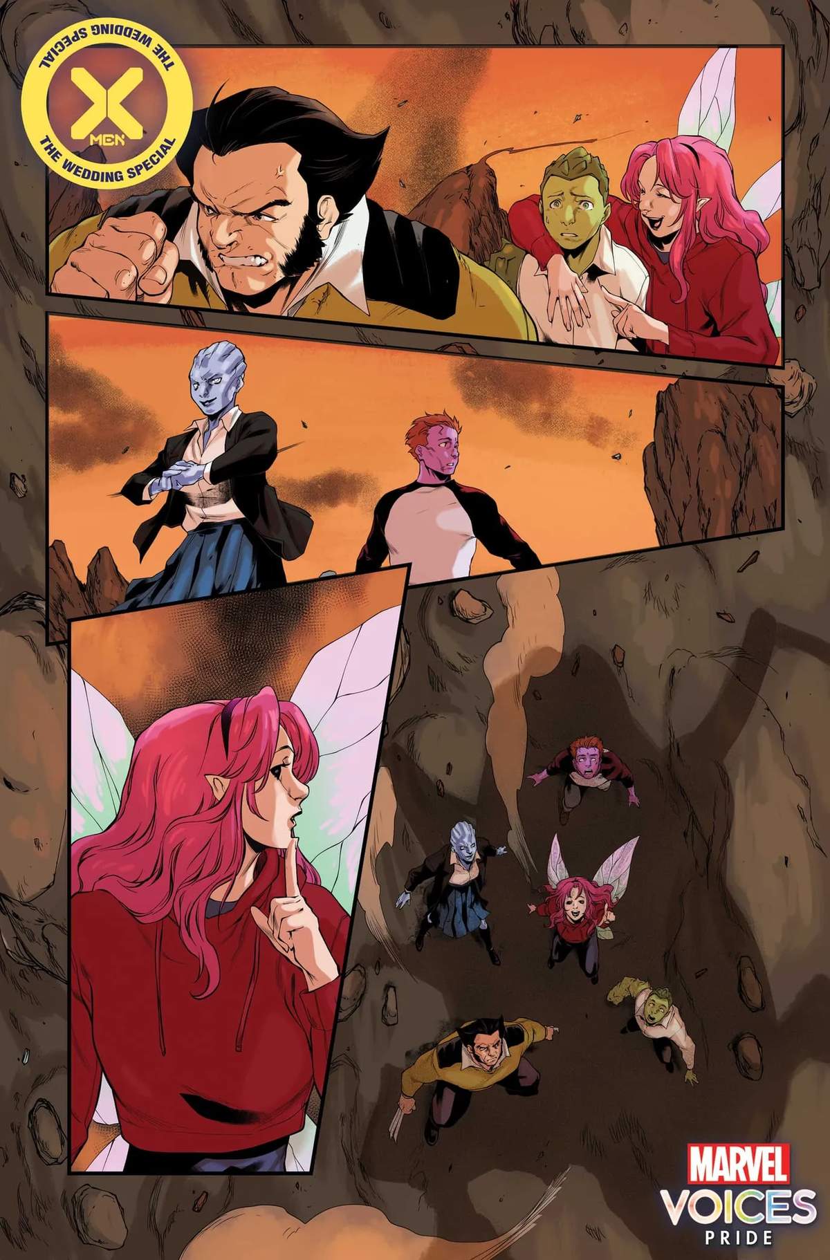 X-MEN: THE WEDDING SPECIAL #1 interior artwork by Emilio Pilliu