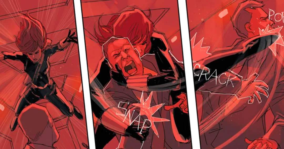 Natasha Romanoff uses her enhanced skills as the Black Widow.