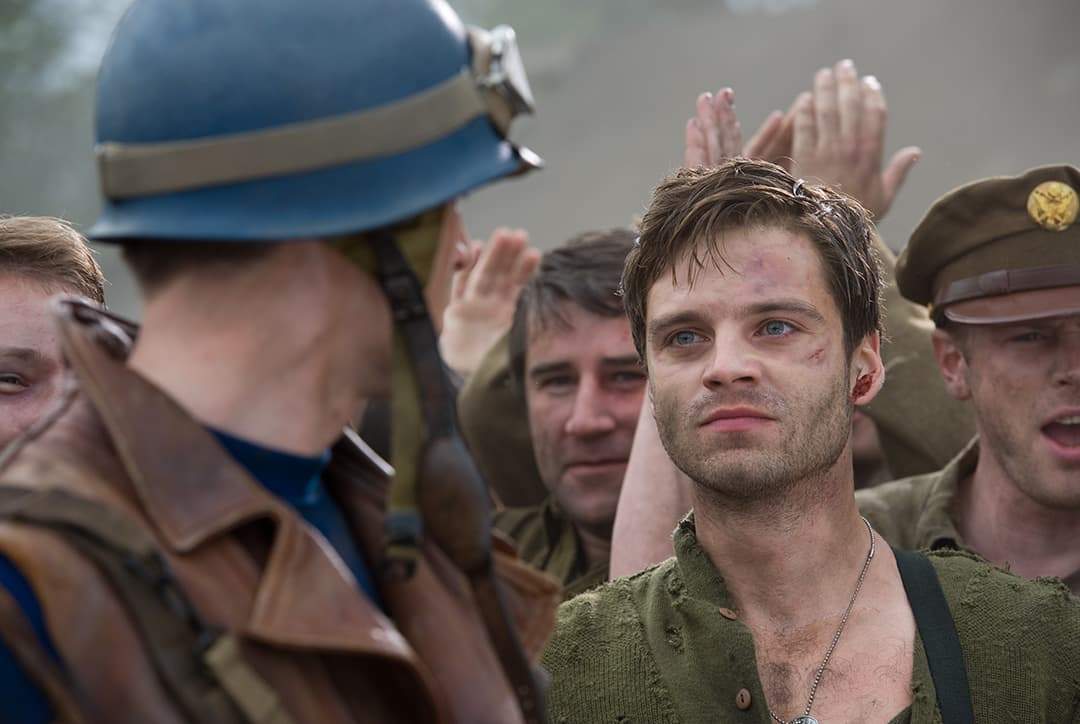 Bucky Barnes rescued by Steve Rogers