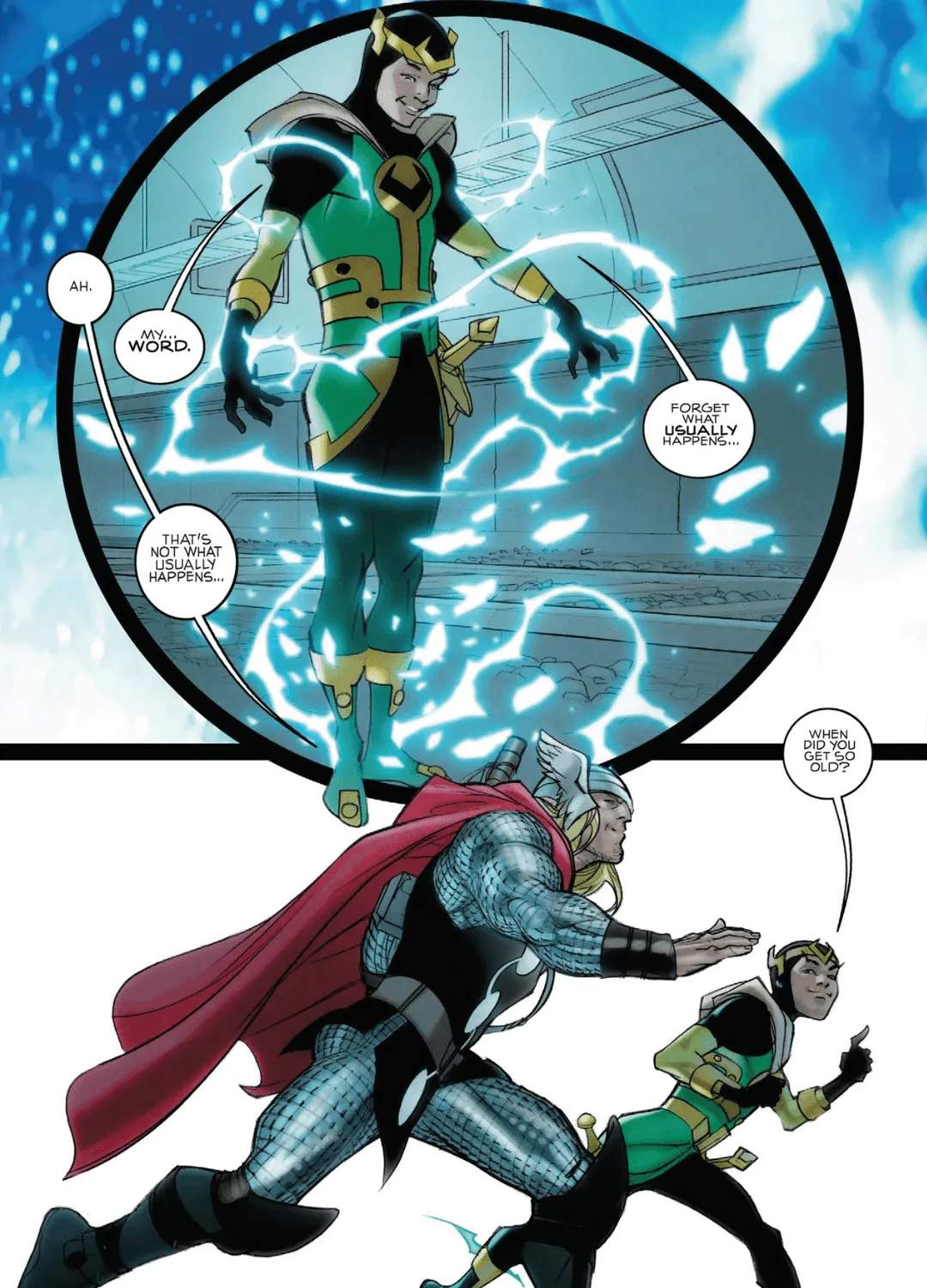 Kid Loki with Thor