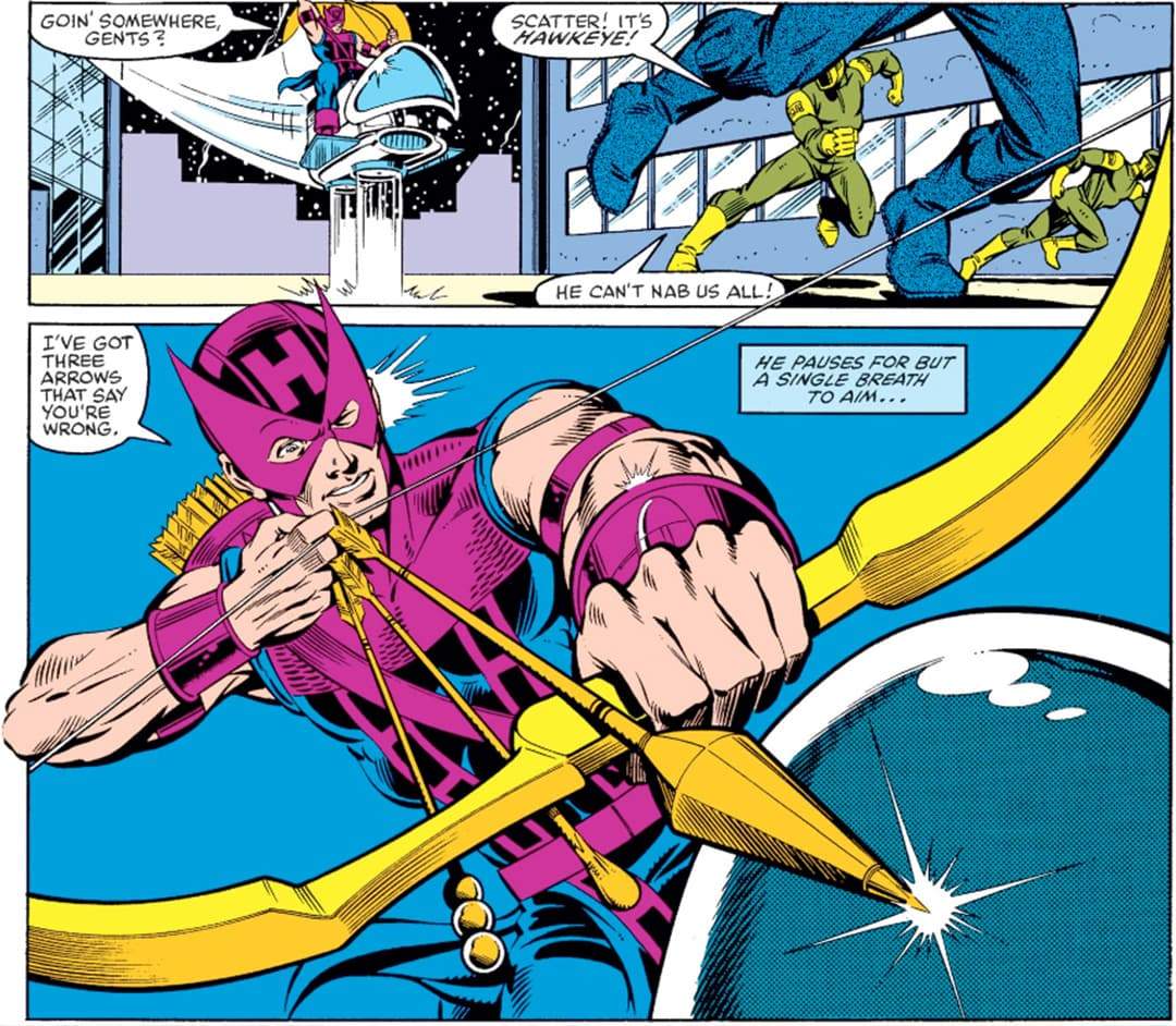 HAWKEYE (1983) #1, p. 4, second panel