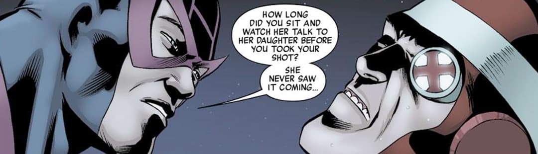 Hawkeye faces down Crossfire