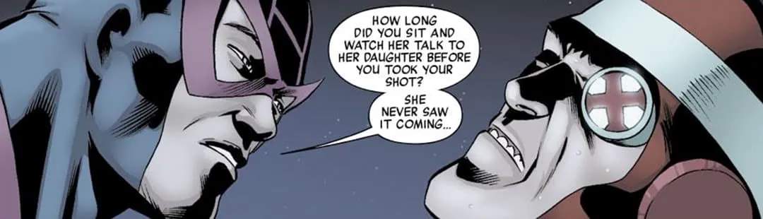 Hawkeye faces down Crossfire