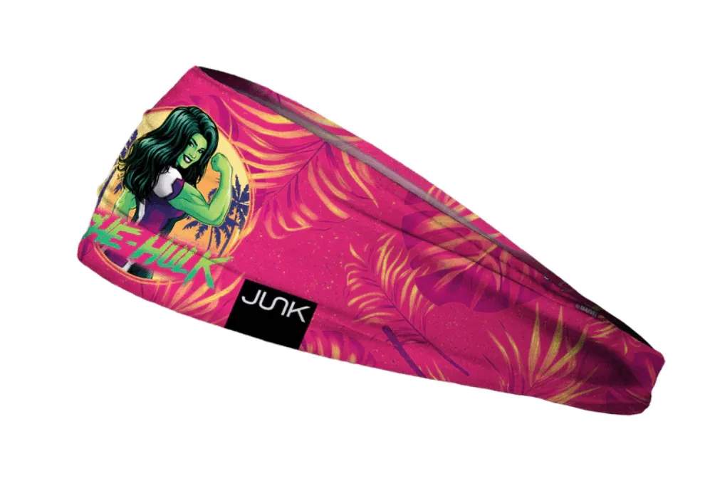 She-Hulk tropical headband / shop it <a href=https://www.junkbrands.com/products/she-hulk-tropical-headband?variant=42143576031431¤cy=USD&gclid=Cj0KCQjwguGYBhDRARIsAHgRm48s12MObcZjU5tRTHfT9aEGGGd_fgNhLpFYhn-VTeB0QpW13gcyuCAaAtpLEALw_wcB>here</a>