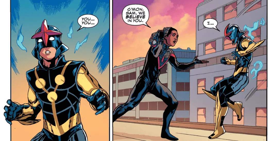Miles helps free Nova of Blackheart's corruption