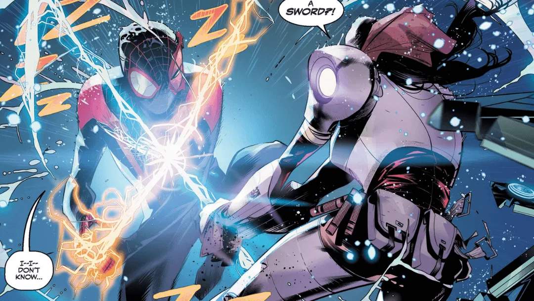 Spider-Man uses bio-electricity construct against Rabble