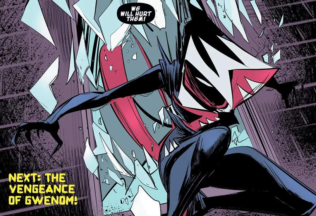 Gwenom, the Venom symbiote merged with Spider-Woman