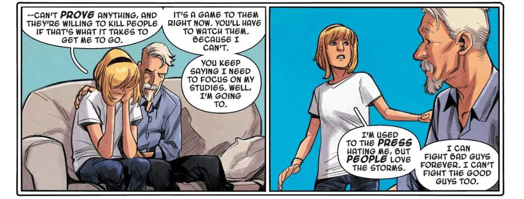 Gwen says goodbye to her father