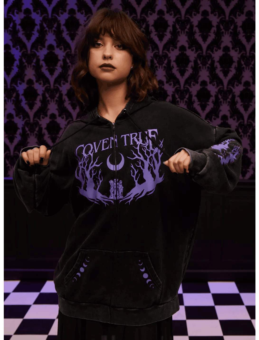 Her Universe Marvel Agatha All Along Coven True Girls Oversized Hoodie