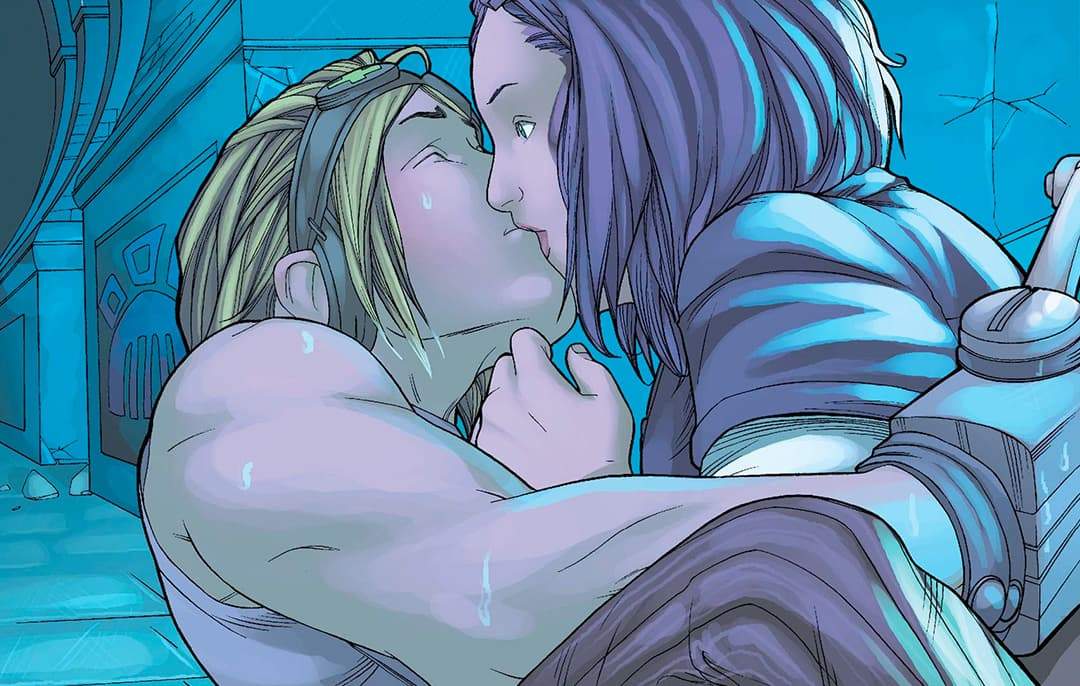 Gert and Chase kiss.