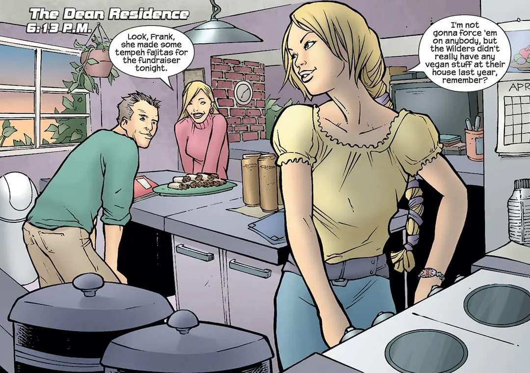 Karolina and her parents, before discovering thair affiliation with the Pride.