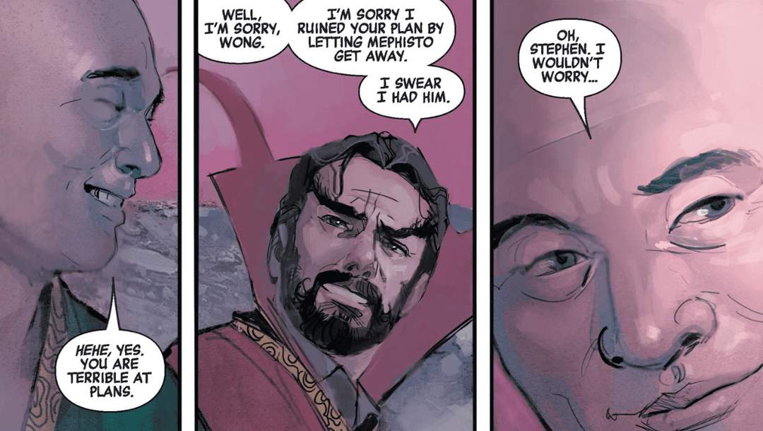 Wong and Strange share a laugh