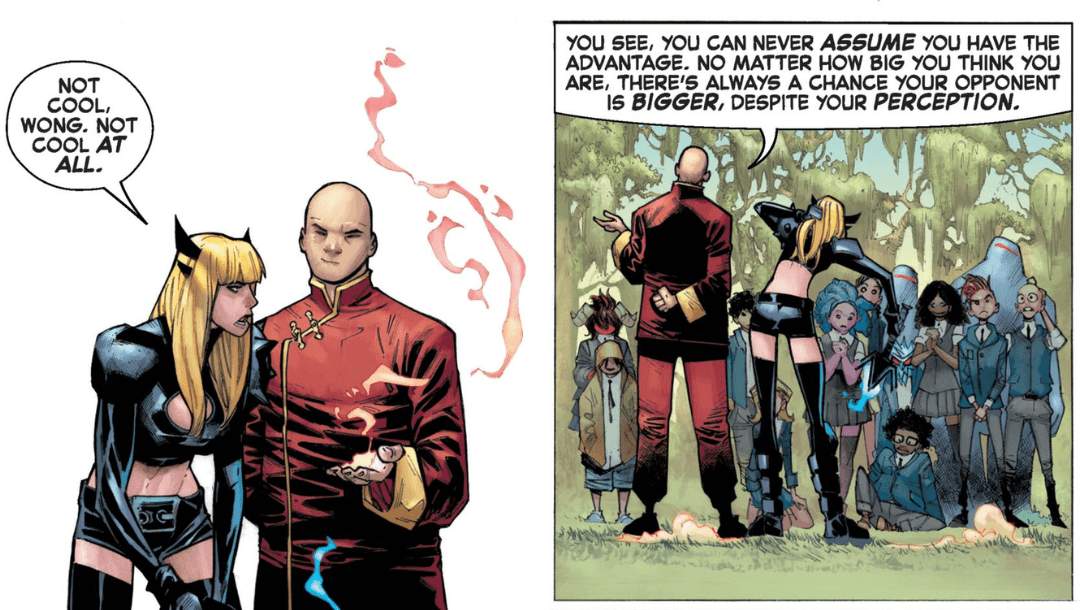 Wong teaching the Strange Academy students a lesson