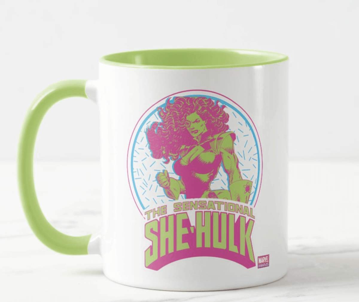 She-Hulk mug / shop it <a href= https://www.zazzle.com/the_sensational_she_hulk_90s_graphic_mug-168271262047400193 >here</a>