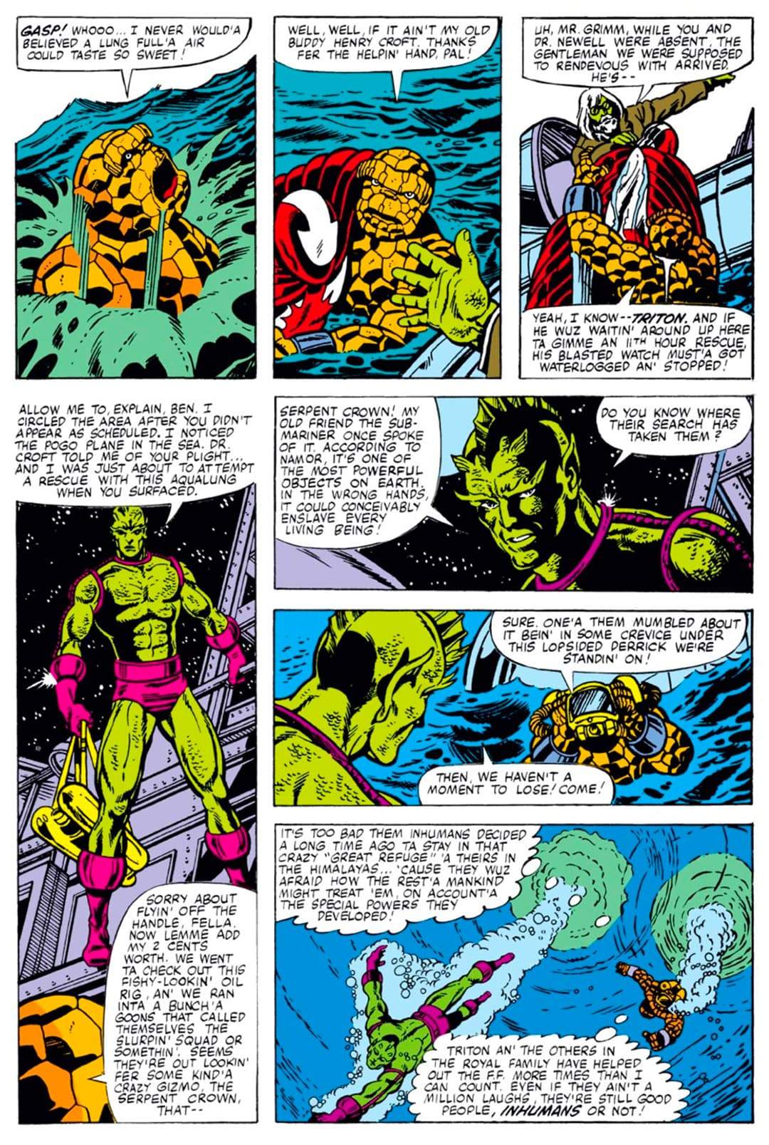 Triton helping out the Fantastic Four