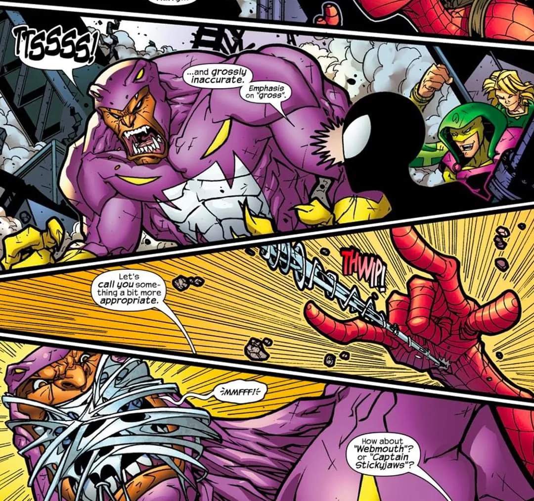 Cottonmouth fighting with Spider-Man