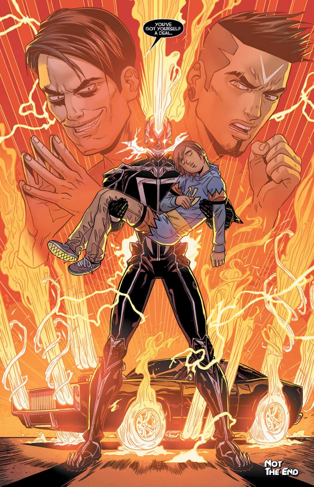 Ghost Rider rescuing Gabe