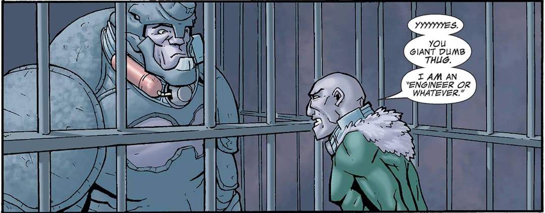 Toomes imprisoned in a "zoo" of animal-themed villains.