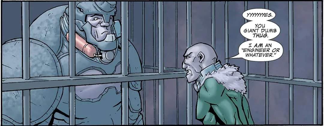 Toomes imprisoned in a "zoo" of animal-themed villains.