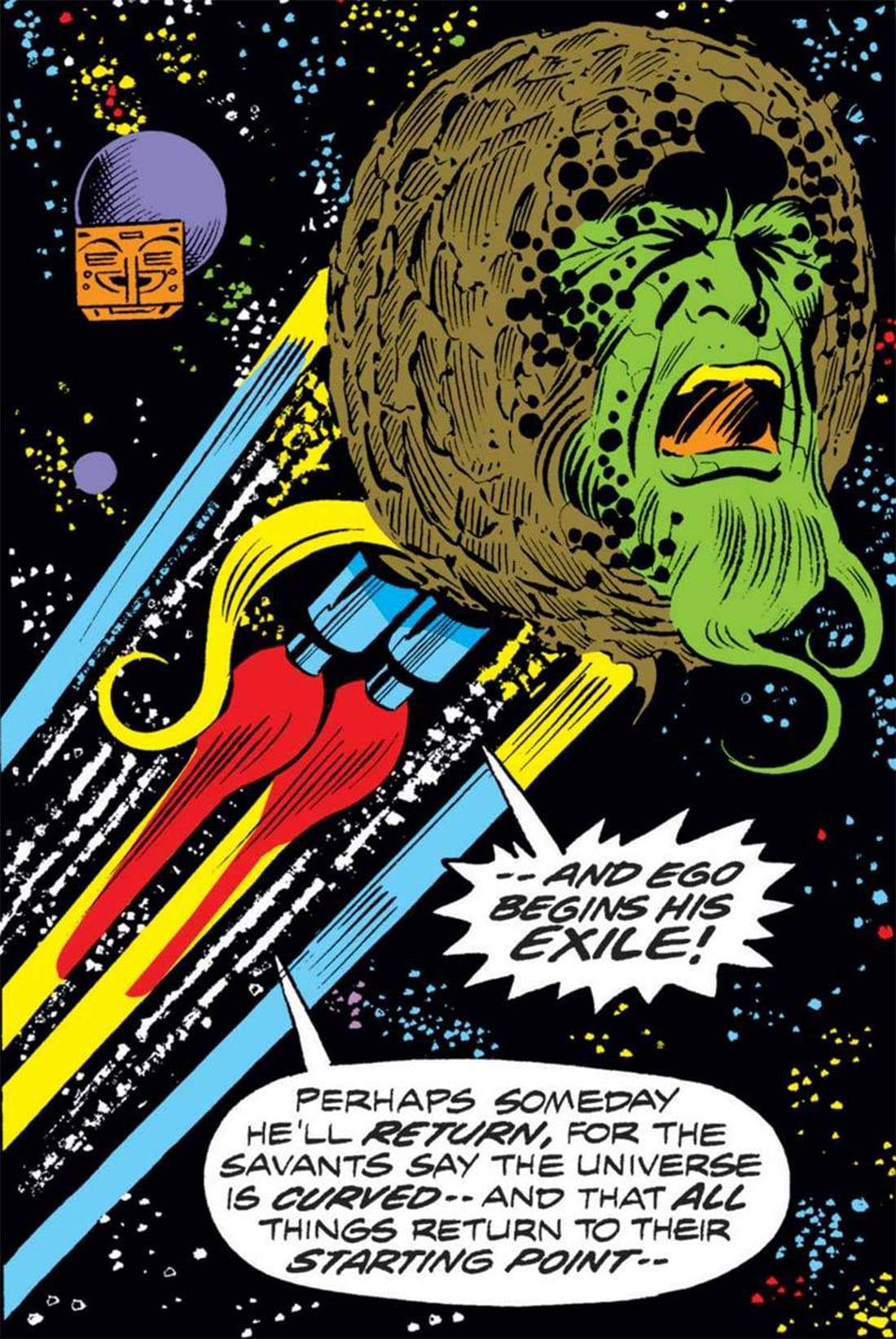 Ego is exiled by Galactus