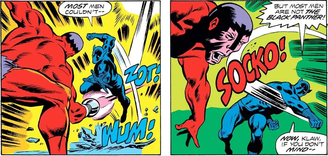 Klaw comic panel
