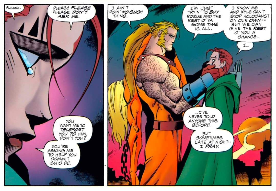 Sabretooth asks Blink to teleport him