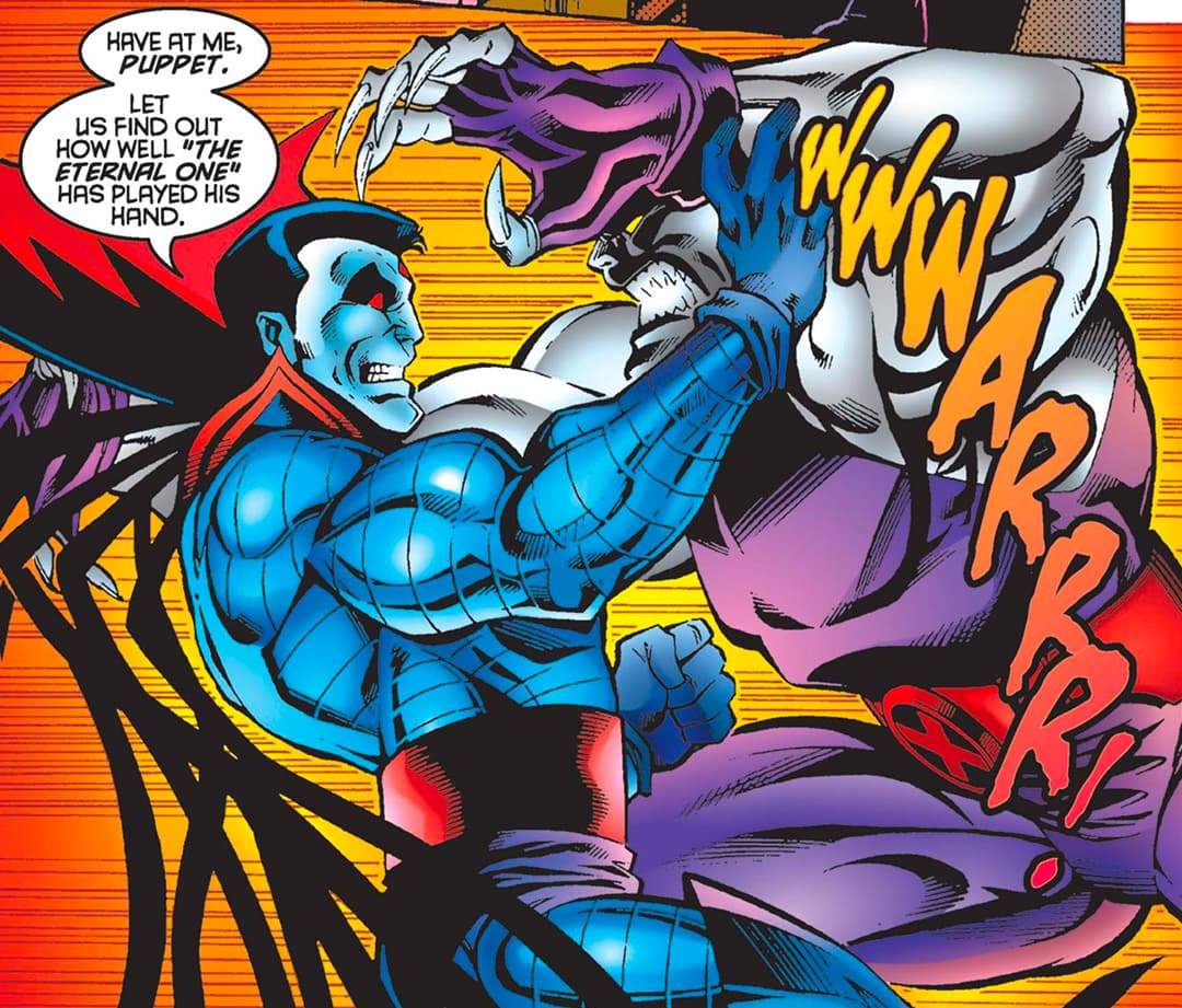 Caliban fights Colossus