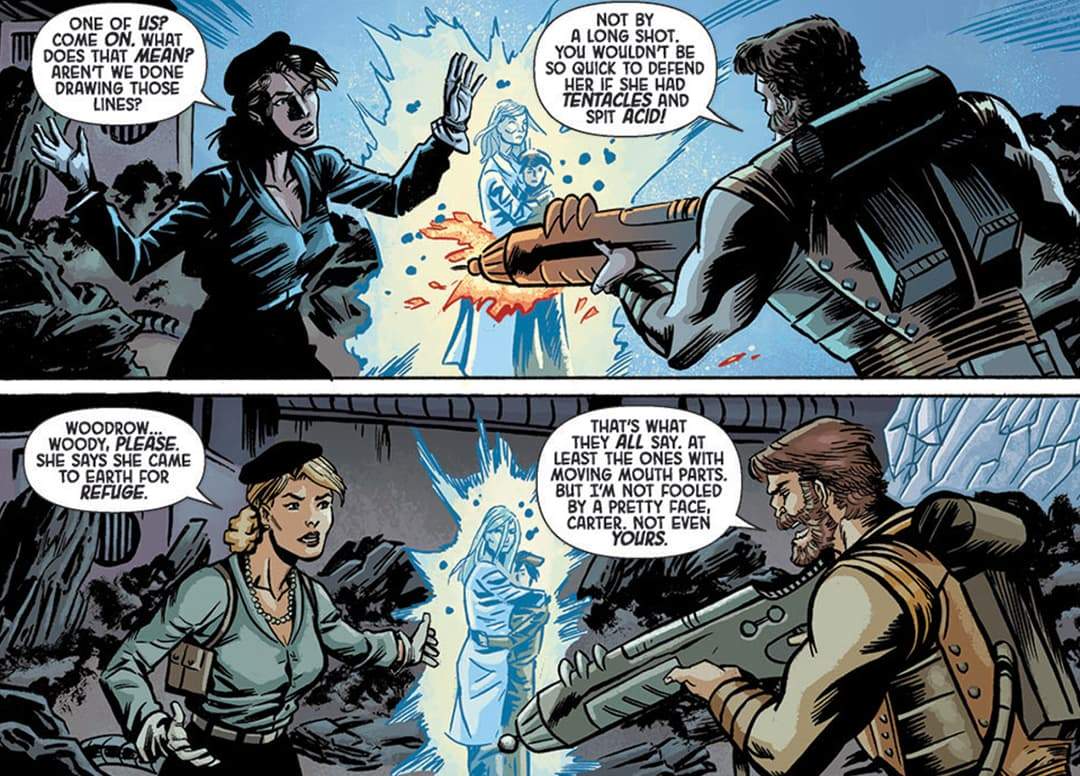 Peggy defends an alien refugee.