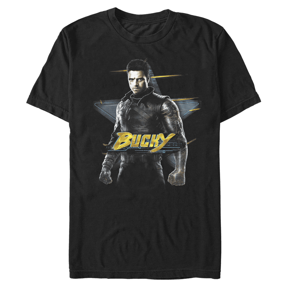 <a href=https://www.hottopic.com/product/marvel-the-falcon-and-the-winter-soldier-bucky-t-shirt/15557118.html>Bucky T-Shirt</a> / Hot Topic