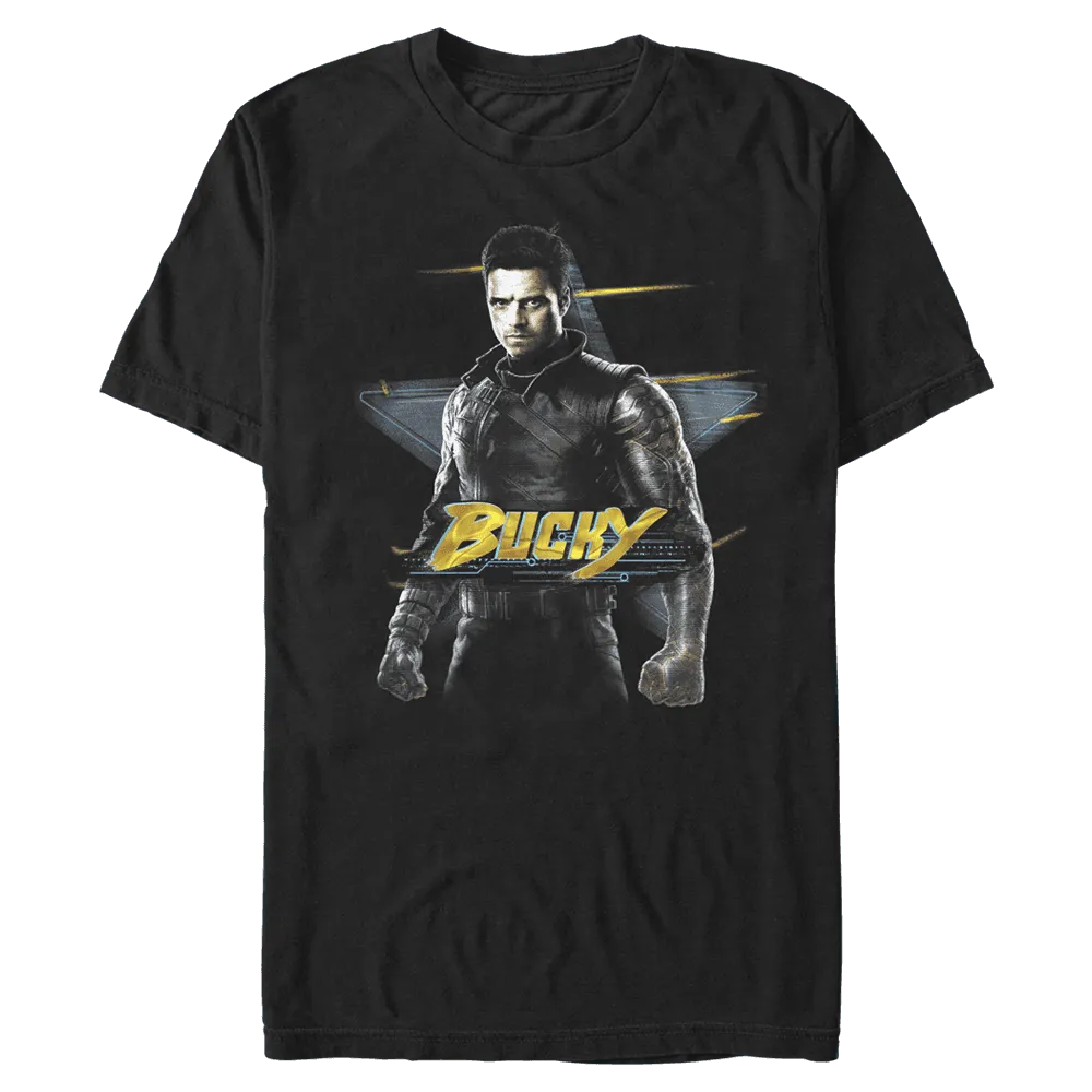<a href=https://www.hottopic.com/product/marvel-the-falcon-and-the-winter-soldier-bucky-t-shirt/15557118.html>Bucky T-Shirt</a> / Hot Topic
