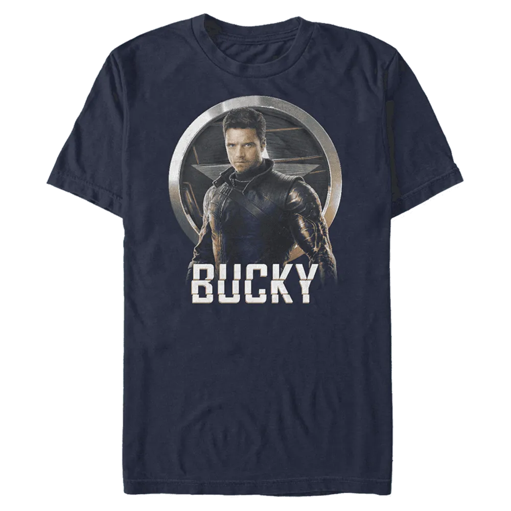 <a href=https://www.hottopic.com/product/marvel-the-falcon-and-the-winter-soldier-bucky-emblem-t-shirt/15557148.html>Bucky Emblem T-Shirt</a> / Hot Topic