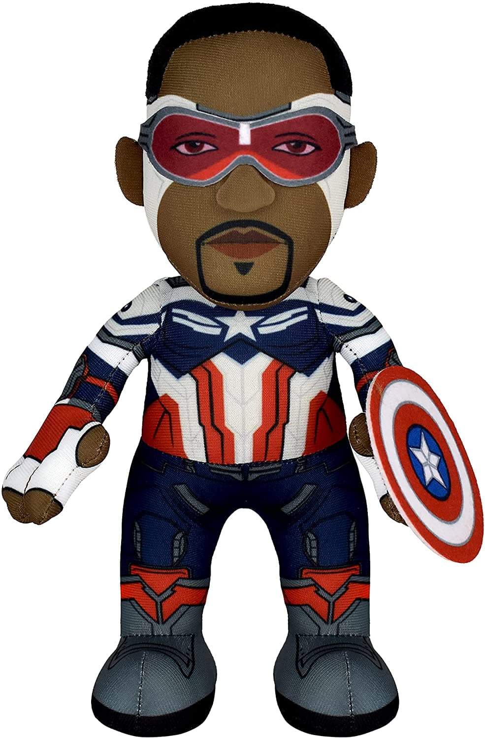 <a href=https://www.amazon.com/Bleacher-Creatures-Marvel-Captain-America/dp/B0937H67VX>Bleacher Creatures Marvel Captain America, 10” Plush</a> / Amazon