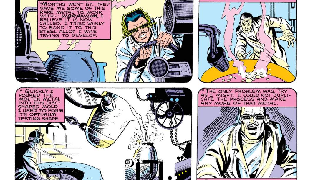 Dr. Myron MacLain makes Proto-Adamantium