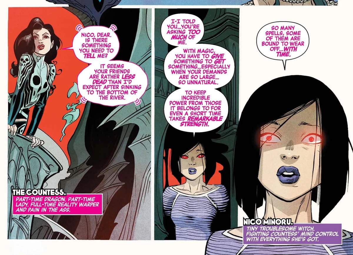 Nico under possession in A-FORCE (2016) #7.