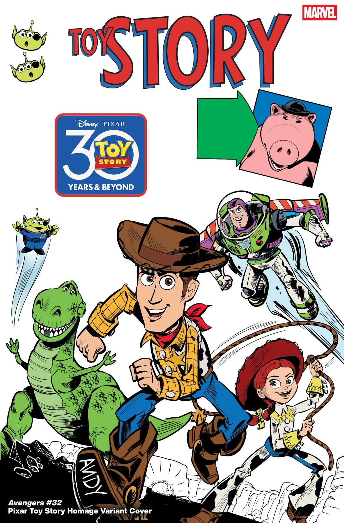 AVENGERS (2025) #32 Pixar Toy Story Homage Variant Cover by Marco Forcelloni & Nicky Nicotera