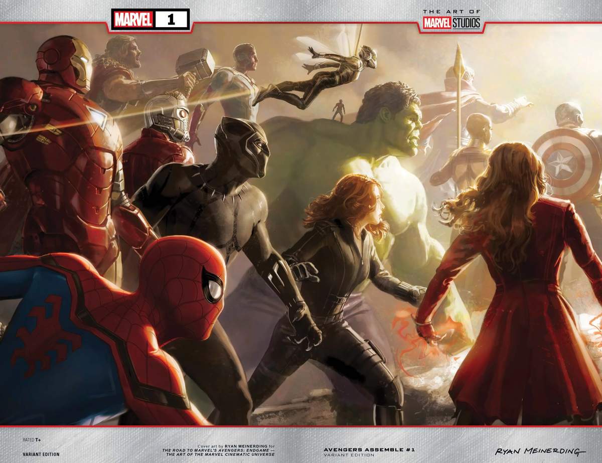 AVENGERS ASSEMBLE #1 Wraparound Marvel Studios Variant Cover by RYAN MEINERDING