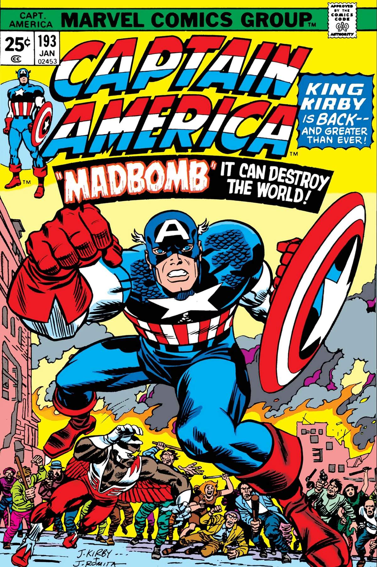CAPTAIN AMERICA (1968) #193 Cover by Jack Kirby and John Romita Sr.