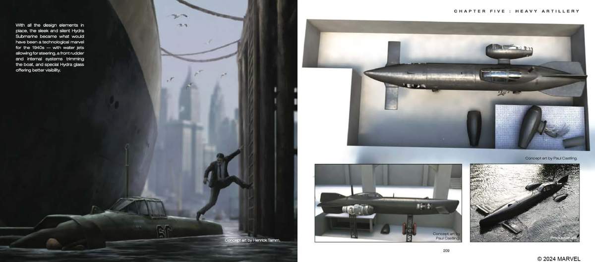 Marvel Studios' The Infinity Saga - Captain America: The First Avenger - The Art of the Movie | Concept art by Henrick Tamm & Paul Castling; Production Still