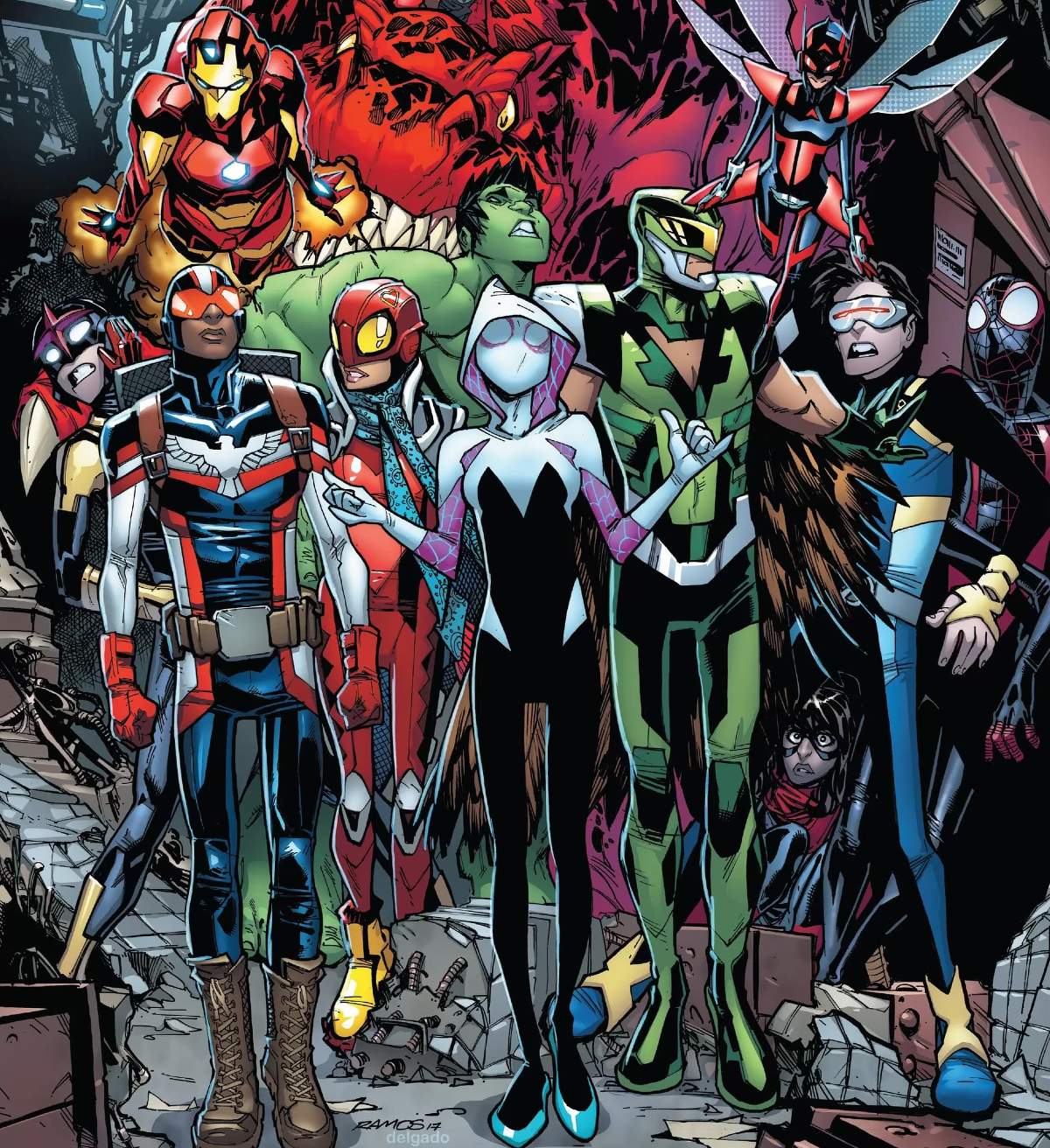 CHAMPIONS (2016) #16 art by Humberto Ramos and Edgar Delgado