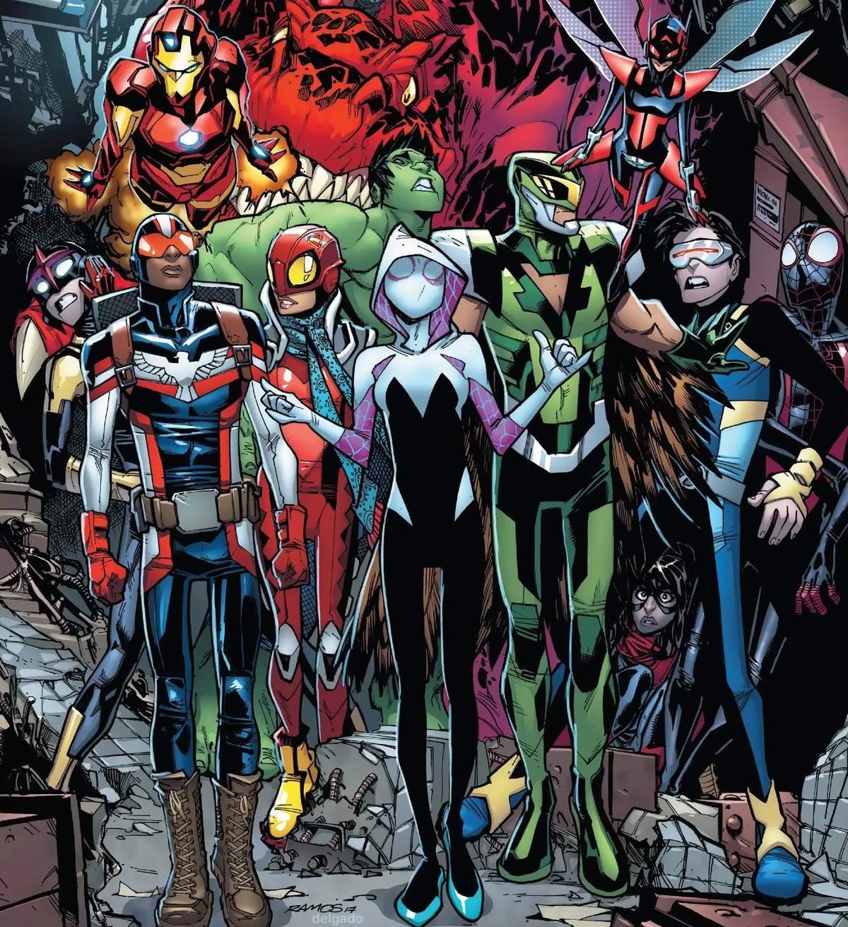 CHAMPIONS (2016) #16 art by Humberto Ramos and Edgar Delgado