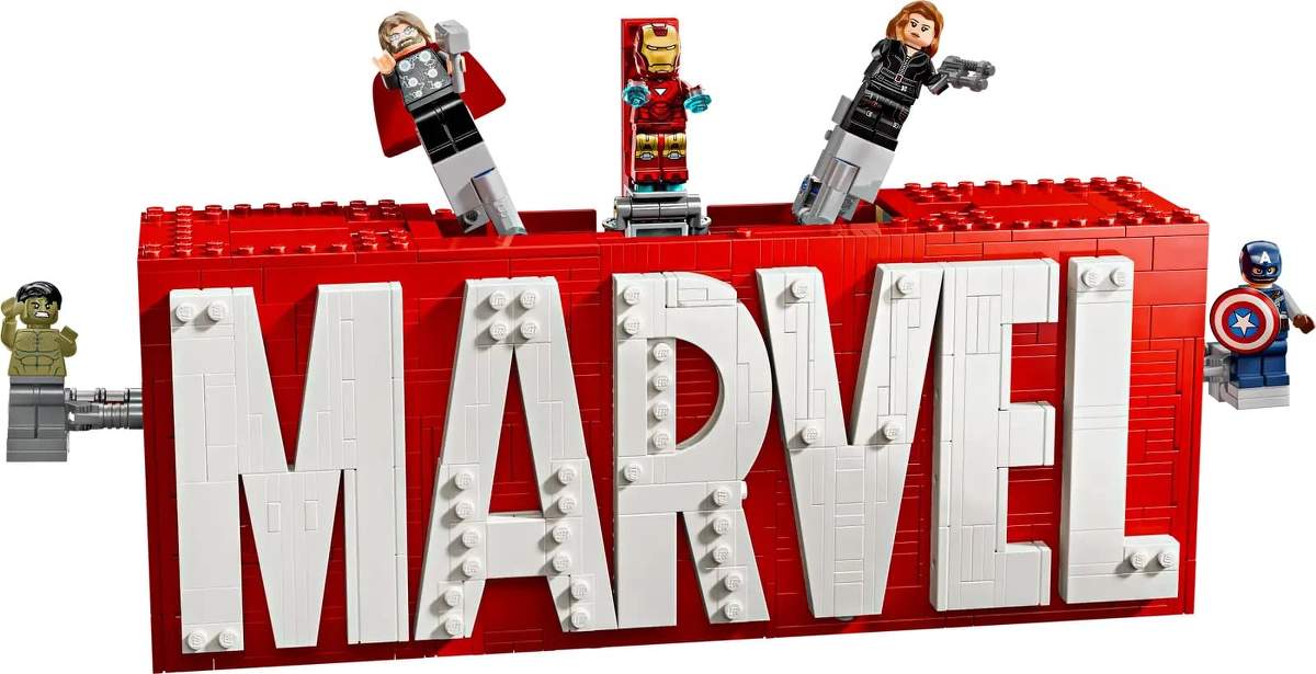 LEGO Marvel Logo and Minifigures